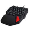 Wired gaming keyboard single hand usb